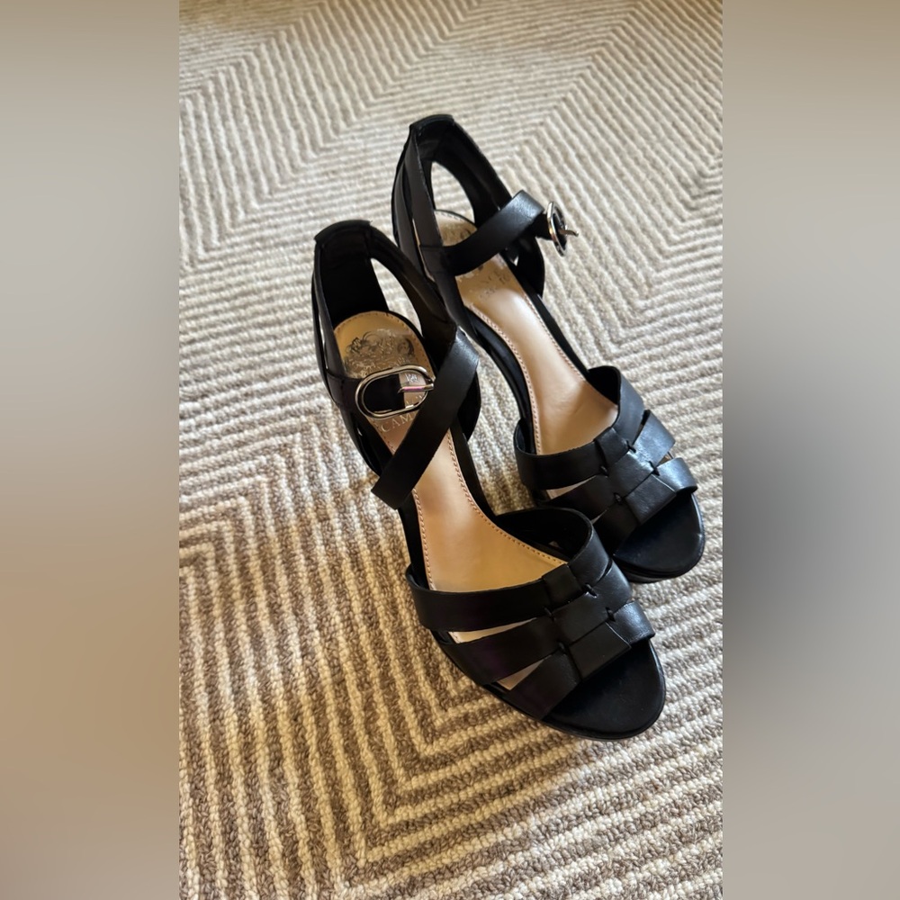 Vince Camuto Black Strappy Heels - Picture 3 of 10